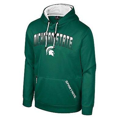 Men's Colosseum Green Michigan State Spartans Reese Pullover Hoodie