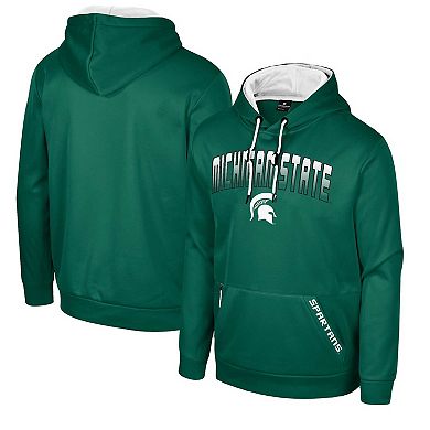 Men's Colosseum Green Michigan State Spartans Reese Pullover Hoodie