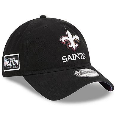 Men's New Era  Black New Orleans Saints 2023 NFL Crucial Catch 9TWENTY Adjustable Hat