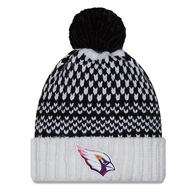 Women's New Era  Black/White Arizona Cardinals 2023 NFL Crucial Catch Cuffed Pom Knit Hat