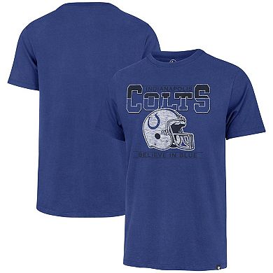 Men's '47 Royal Indianapolis Colts Gridiron Classics Time Lock Franklin T-Shirt
