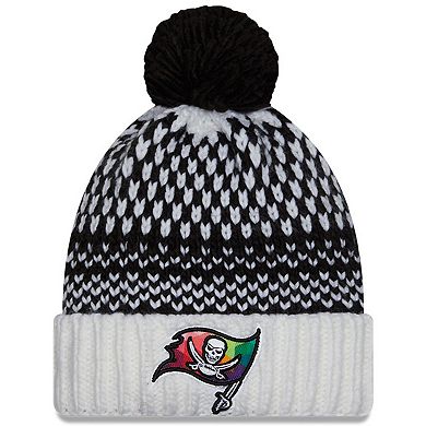 Women's New Era  Black/White Tampa Bay Buccaneers 2023 NFL Crucial Catch Cuffed Pom Knit Hat