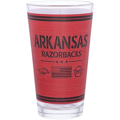 Arkansas Razorbacks 16oz. OHT Military Appreciation Pint Glass