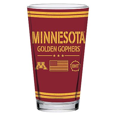 Minnesota Golden Gophers 16oz. OHT Military Appreciation Pint Glass