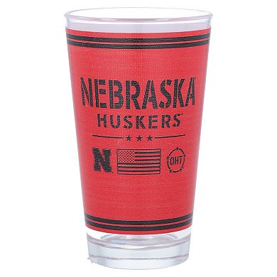Nebraska Huskers 16oz. OHT Military Appreciation Pint Glass