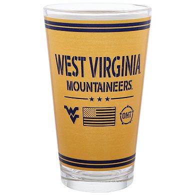West Virginia Mountaineers 16oz. OHT Military Appreciation Pint Glass