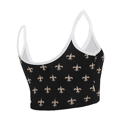 Women's Concepts Sport Black New Orleans Saints Gauge Lounge Bralette