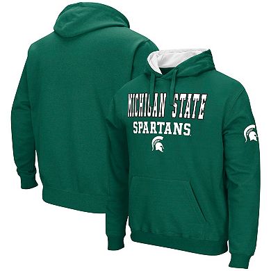 Men's Colosseum Green Michigan State Spartans Sunrise Pullover Hoodie