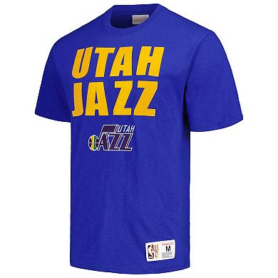 Men's Mitchell & Ness Royal Utah Jazz Hardwood Classics Legendary Slub T-Shirt