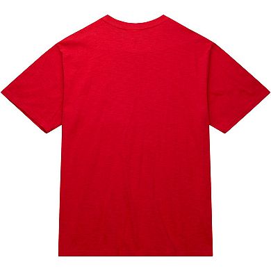 Men's Mitchell & Ness Red Philadelphia 76ers Hardwood Classics Legendary Slub T-Shirt