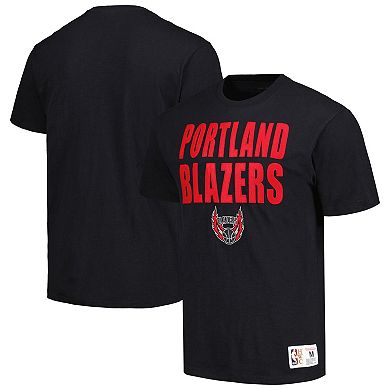 Men's Mitchell & Ness Black Portland Trail Blazers Hardwood Classics Legendary Slub T-Shirt