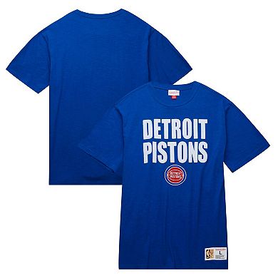 Men's Mitchell & Ness Royal Detroit Pistons Hardwood Classics Legendary Slub T-Shirt