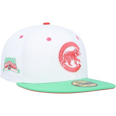 Men's New Era White/Green Chicago Cubs  Watermelon Lolli 59FIFTY Fitted Hat