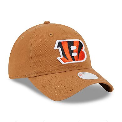 Women's New Era  Brown Cincinnati Bengals  Main Core Classic 2.0 9TWENTY Adjustable Hat