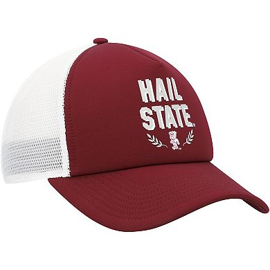 Men's adidas Maroon Mississippi State Bulldogs Phrase Foam Front Trucker Adjustable Hat