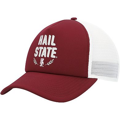 Men's adidas Maroon Mississippi State Bulldogs Phrase Foam Front Trucker Adjustable Hat
