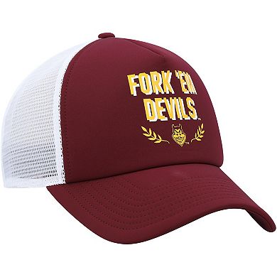 Men's adidas Maroon Arizona State Sun Devils Phrase Foam Front Trucker Adjustable Hat