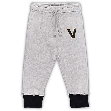 Infant Wes & Willy Heather Gray Vanderbilt Commodores Two-Piece Jie JieÂ Long Sleeve Bodysuit & Pants Set