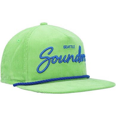 Men's New Era Green Seattle Sounders FC Corduroy Golfer Adjustable Hat