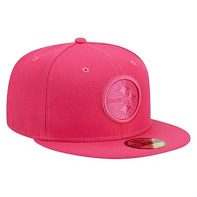 Men's New Era Pink Pittsburgh Steelers Color Pack 59FIFTY Fitted Hat