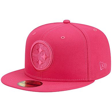 Men's New Era Pink Pittsburgh Steelers Color Pack 59FIFTY Fitted Hat