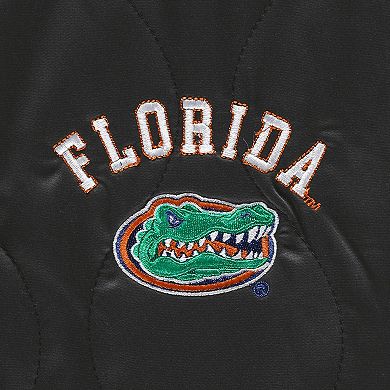 Women's Gameday Couture Black Florida Gators Headliner Full-Snap Hooded Puffer Vest