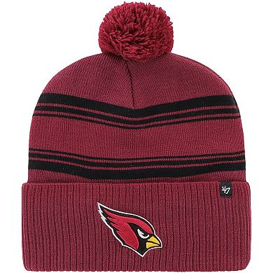 Men's '47 Cardinal Arizona Cardinals Fadeout Cuffed Knit Hat with Pom