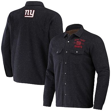 Men's NFL x Darius Rucker Collection by Fanatics Charcoal New York Giants Shacket Full-Snap Jacket
