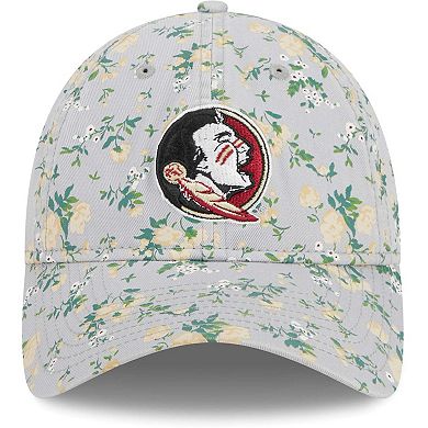 Women's New Era Gray Florida State Seminoles Bouquet 9TWENTY Adjustable Hat
