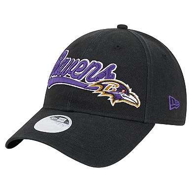 Women's New Era  Black Baltimore Ravens Cheer 9FORTY Adjustable Hat