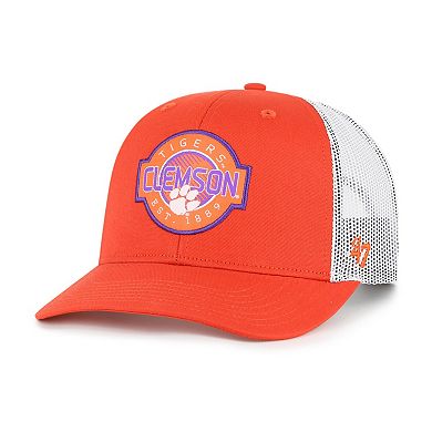 Youth '47 Orange Clemson Tigers Scramble Trucker Adjustable Hat