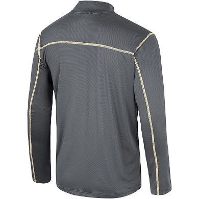 Men's Colosseum Black Vanderbilt Commodores Cameron Quarter-Zip Windshirt