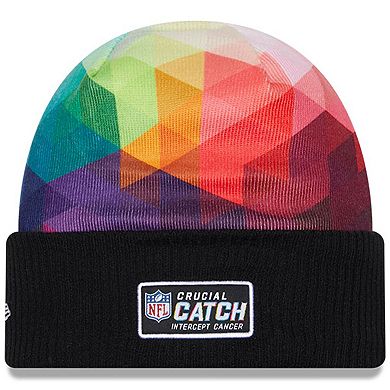 Youth New Era  Black Los Angeles Chargers 2023 NFL Crucial Catch Cuffed Knit Hat