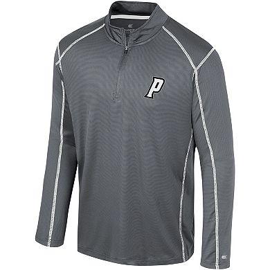 Men's Colosseum Black Providence Friars Cameron Quarter-Zip Windshirt