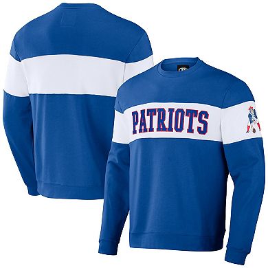 Men's NFL x Darius Rucker Collection by Fanatics Royal New England Patriots Team Color & White Pullover Sweatshirt