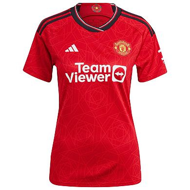 Women's adidas  Red Manchester United 2023/24 Home Replica Jersey