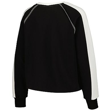 Women's Gameday Couture Black Purdue Boilermakers Blindside RaglanÂ Cropped Pullover Sweatshirt