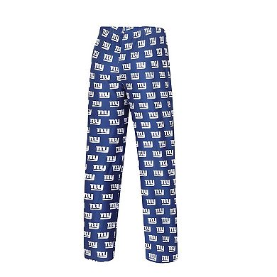 Women's Concepts Sport Royal New York Giants Gauge Allover Print Sleep Pants