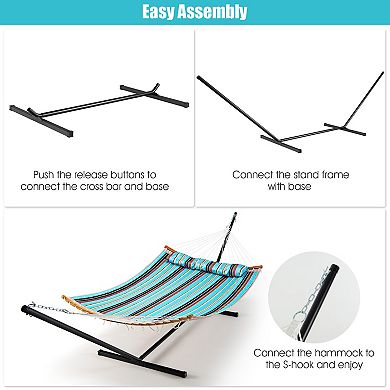 2-Person Heavy-Duty Hammock Stand with  Storage Bag