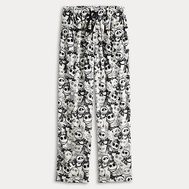 Disney's The Nightmare Before Christmas Men's Jack Skellington Print Minky Sleep Pants