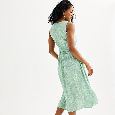 Women's Croft & Barrow® Smocked Waist Midi Dress