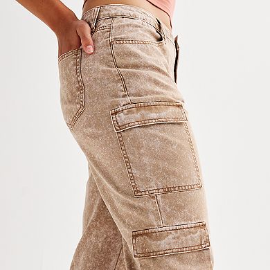 Juniors' Tinseltown Relaxed Straight Cargo Pants