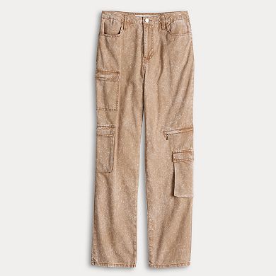 Juniors' Tinseltown Relaxed Straight Cargo Pants