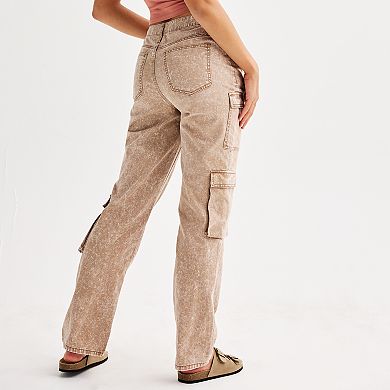 Juniors' Tinseltown Relaxed Straight Cargo Pants