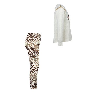 Girls 4-6x Nike Sweatshirt & Cheetah Printed Leggings 2-piece Set