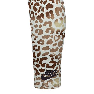 Girls 4-6x Nike Sweatshirt & Cheetah Printed Leggings 2-piece Set