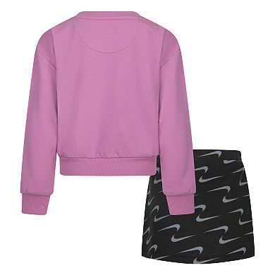 Girls 4-6x Nike New Impressions Sweatshirt & Skort 2-piece Set