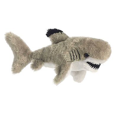 Aurora Small Gray Mini Flopsie 8" Black Tipped Shark Adorable Stuffed Animal