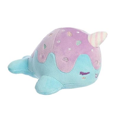 Aurora Small Blue Tasty Peach 7" Birthday Cake Nomwhal Enchanting Stuffed Animal