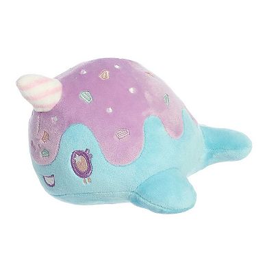 Aurora Small Blue Tasty Peach 7" Birthday Cake Nomwhal Enchanting Stuffed Animal